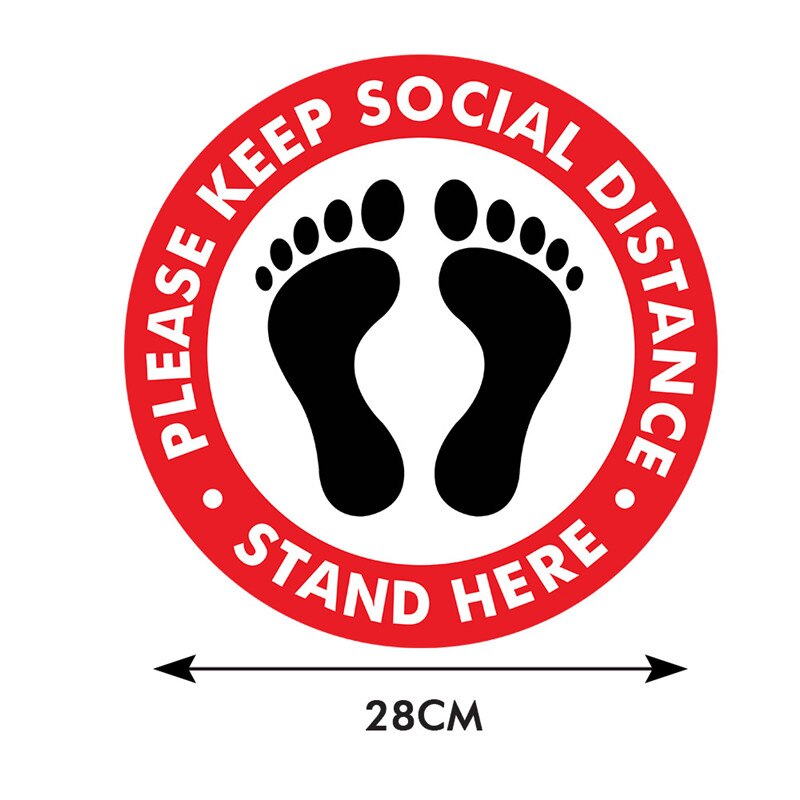 Public Warning Stickers Keep Distance Safety Warning Sign Adhesive Tapes DIY Sticker For Mall Store Factory School: T15