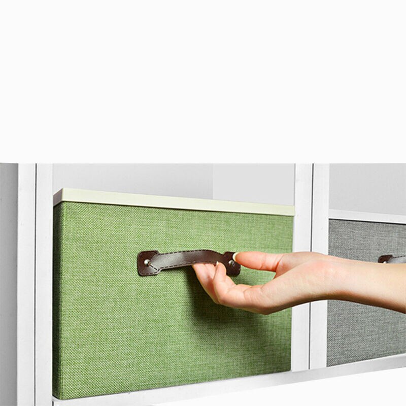 Linen Clothes Storage Box Folding Home Sundries Organizer Foldable Storage Box Lids Stackable Polyester Fabric Container