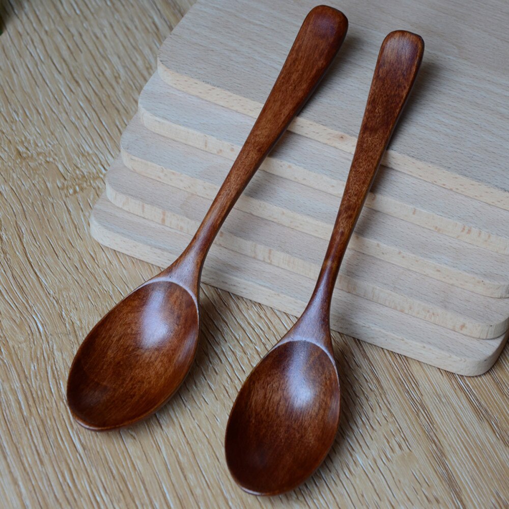 Holz Löffel Bambus Küche Kochen Utensil Werkzeug Suppe Teelöffel Catering Für Kicthen Holz Löffel Portion Löffel Reis Löffel: Default Title