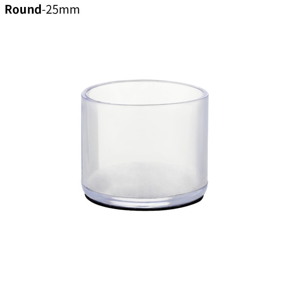 Protecteur de pied de pied de meuble, 16 pièces, PVC blanc Transparent 16mm/19mm/25mm, capuchon résistant à l'usure, réduction du bruit, protection du sol: Or brossé
