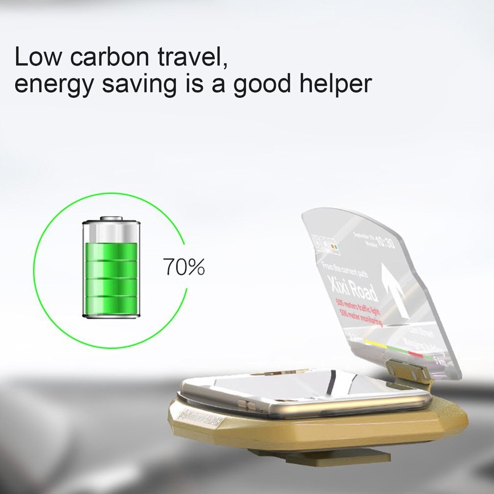 Universal Car HUD Head Up Display Mobile Phone GPS Navigation HUD Bracket For Smart Phone Car Stand Folding Holder