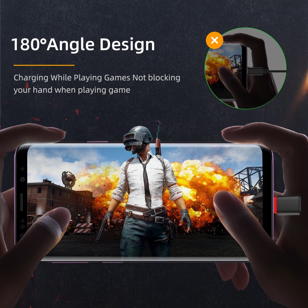 2.4A USB Tipo di Cavo C per Samsung S10 S20 180 ° Angolo di Veloce di Ricarica micro USB Cavo C per Xiaomi huawei Cavo Dati USB Del Telefono mobile