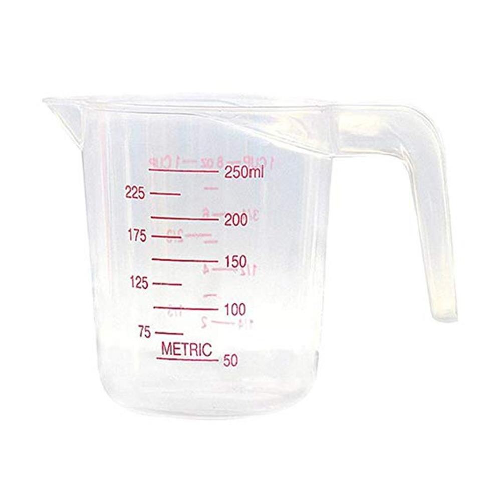 1Pc Transparante Bakken Tools Keuken Gereedschap 250/500/1000 Ml Geschaald Plastic Maatbeker Hulpmiddel Cup