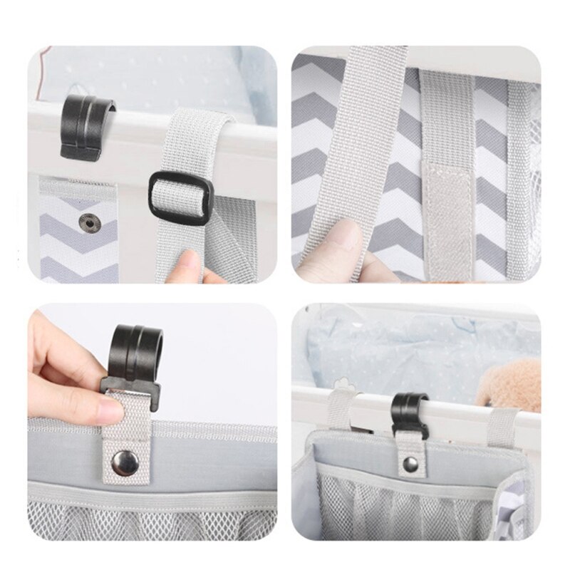 LED Nacht Licht BPA FREI Baby Lagerung Organizer Krippe Hängen Lagerung Tasche Caddie Organizer für Baby Bettwäsche einstellen Windel Lagerung tasche