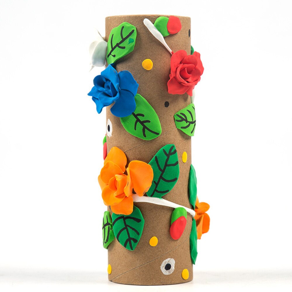 30PCS Craft Rolls Fun Cardboard Tubes for DIY Art and Craft Children Drawing (Wood Color)