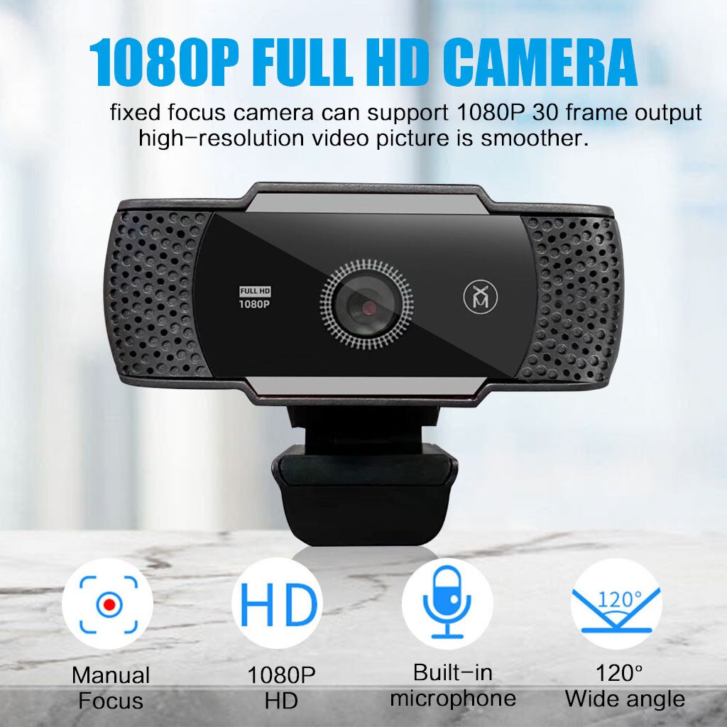 Starshine Webcam 1080 P Full Hd Pc Webcam Desktop Computer Usb Autofocus 60FPS Nachtzicht Camera Met Microfoon mic