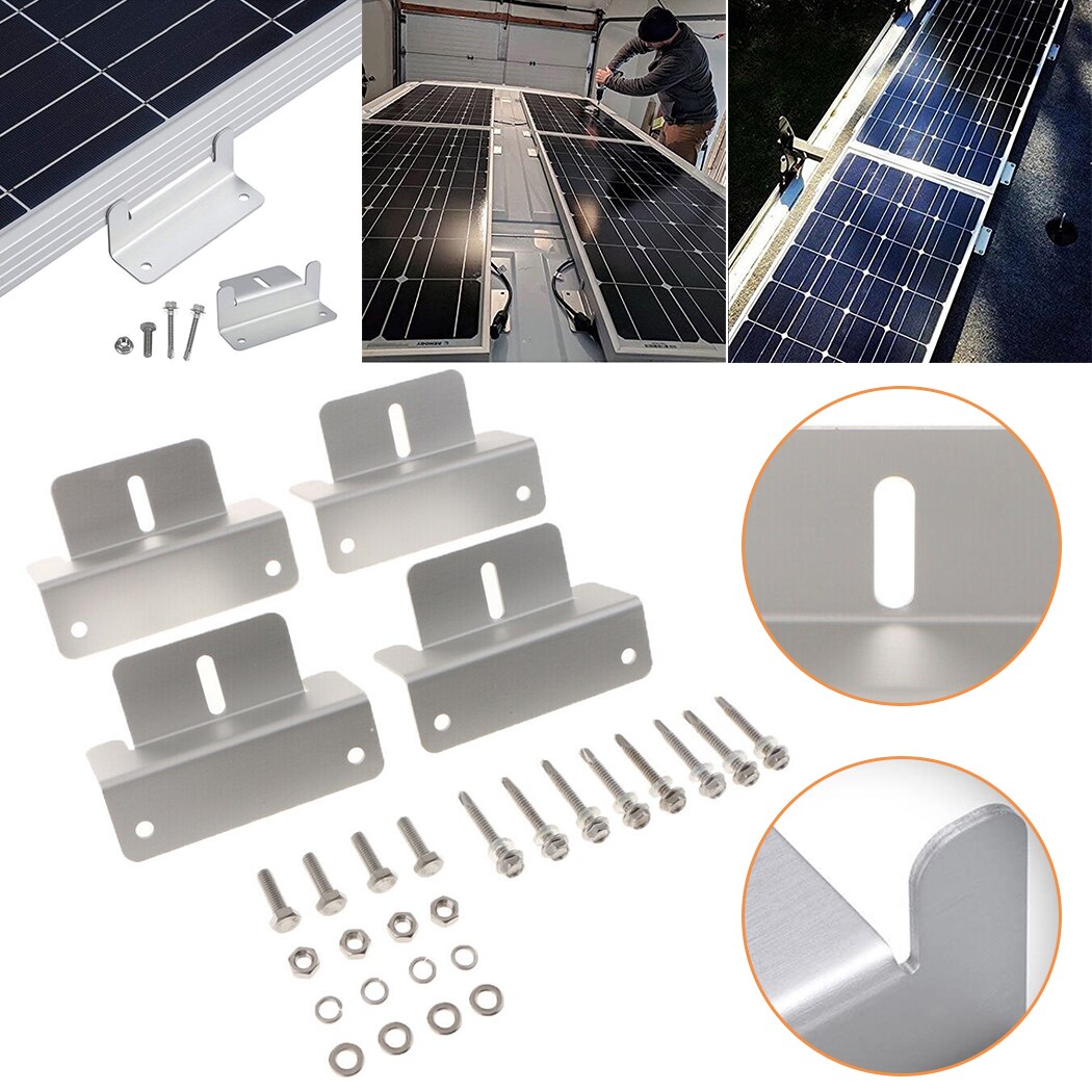 4 Packs Aluminum Alloy Z Type Solar Panel Mounting... Grandado