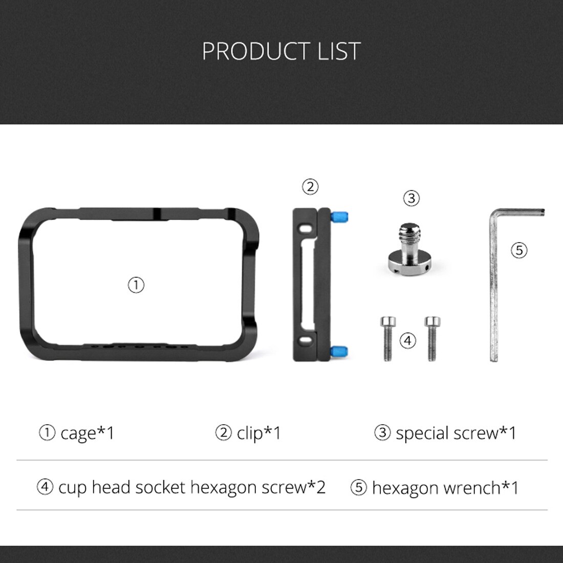 Gabbia sagomata in lega di alluminio per Atomos Ninja V gabbia per Monitor di registrazione con binari NATO integrati morsetto per cavo filetto 1/4 &quot;3/8&quot;