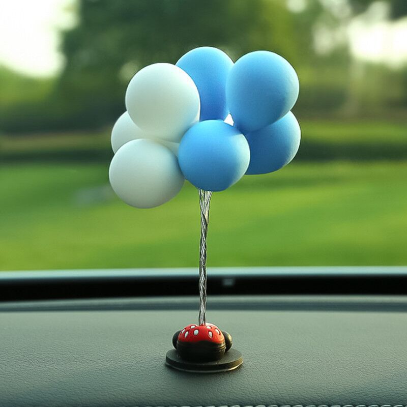 Creatieve Bekentenis Ballon Auto Decoratie Middenconsole Decoratie Auto-interieur Accessoires Leuke Zoete Decoratie Accessoires: Blue and white