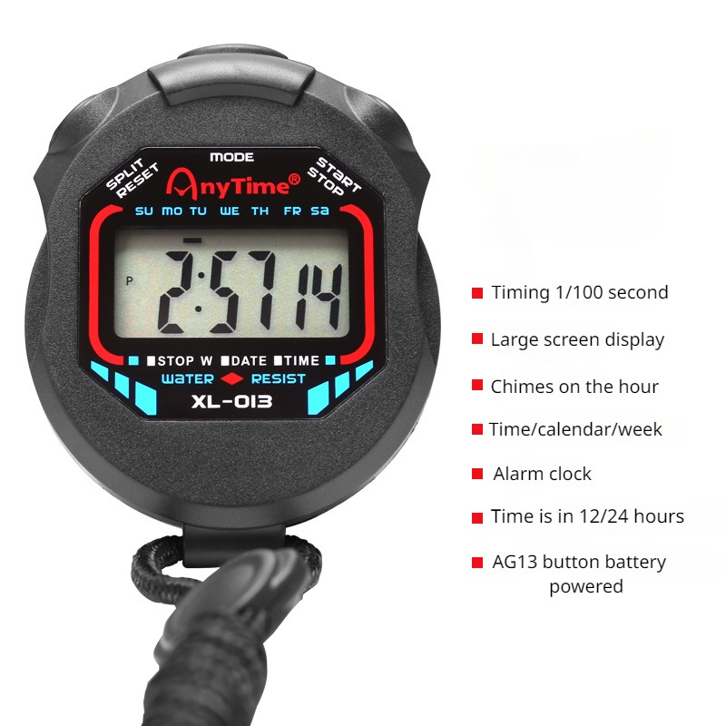 Professionele Handheld Digitale Stopwatch-Timer Scheidsrechter Fluit Sporttraining Timer Chronograaf Stopwatch 0.01S Precisie-Timer