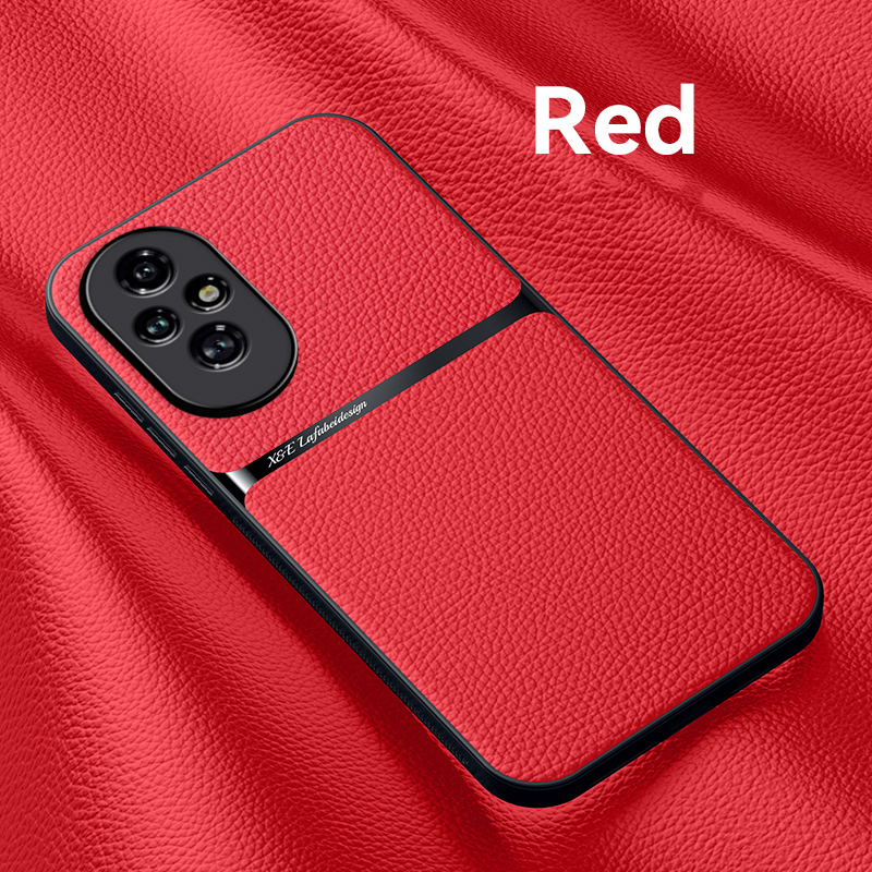 Capa traseira de couro para Honor 200 Pro, suporte do carro, estojo magnético para Honor 200 Lite, acessório do telefone: PP / Marrom