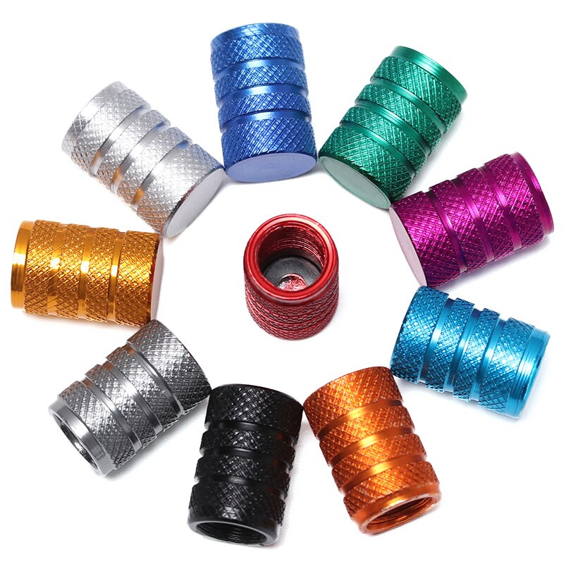 1/4Pcs Universal Dustproof Aluminium Alloy Bicycle Cap Wheel Tire Covered Car Truck Tube Tyre Bike Accessories