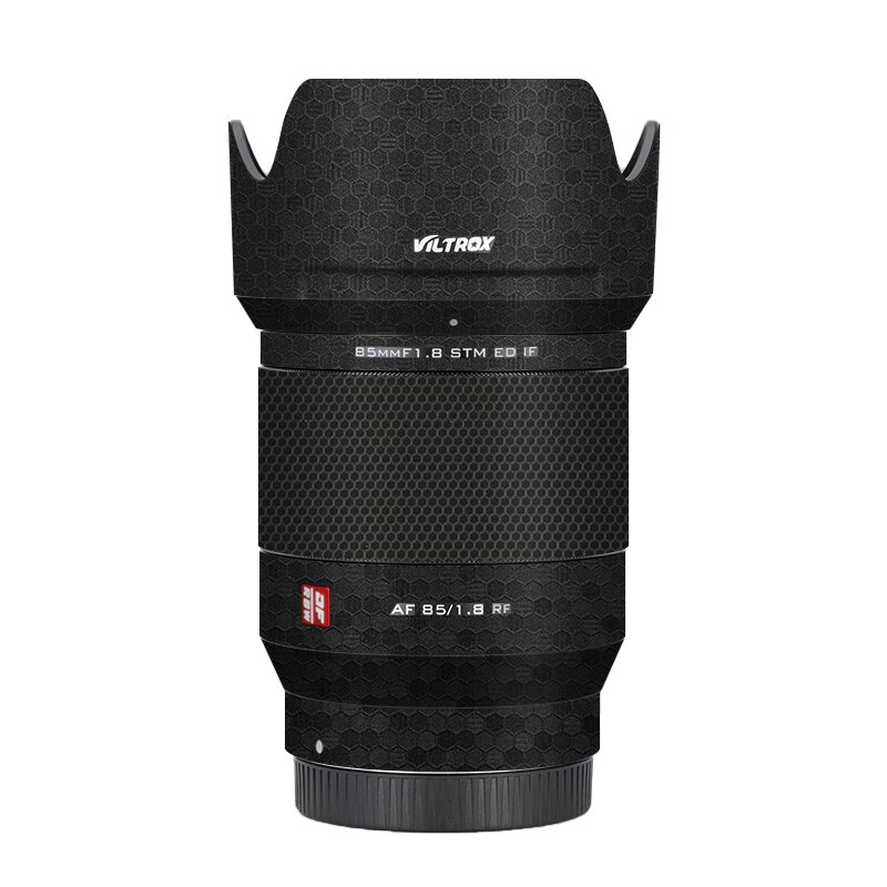 Viltrox AF85F1.8 RF naklejka na obiektyw Viltrox AF 85mm F1.8 RF mocowanie obiektywu skórka kalkomania Premium okłady obudowy ochronna folia: Comb Black