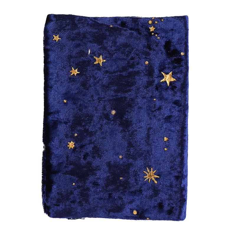 Goud Stempelen Boek Cover Starry Patroon Boek Cover Dagboek Doek Cover Voor Boeken: Blue