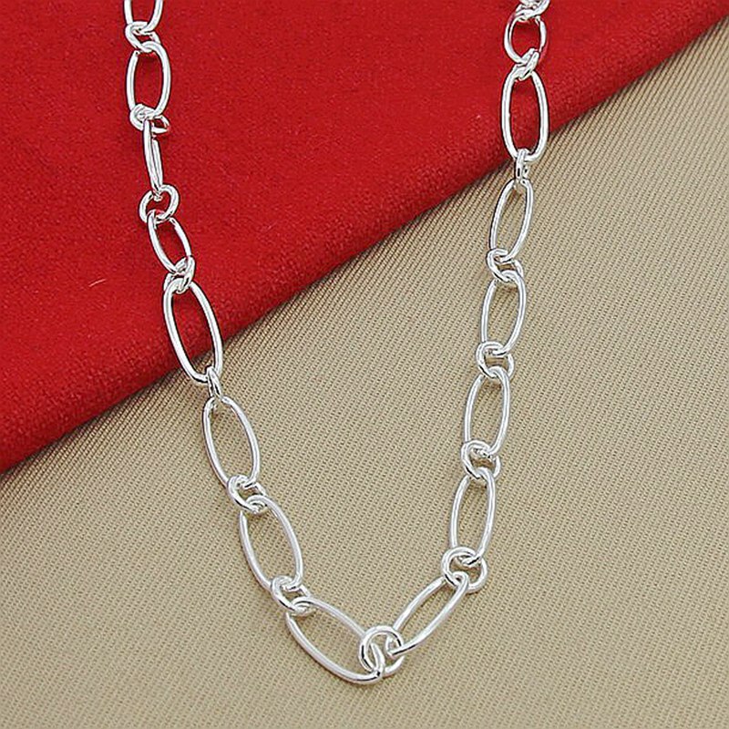 925 sølv simple kæder halskæde kvinder halskæder smykker tilbehør