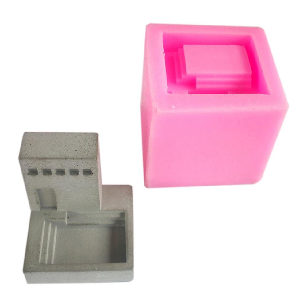 Silicone Mold Succulent Plant Silicone Concrete Mold Stairs Square Flowerpot Cement Clay Mould Mini Plaster Crafts Model Accesso