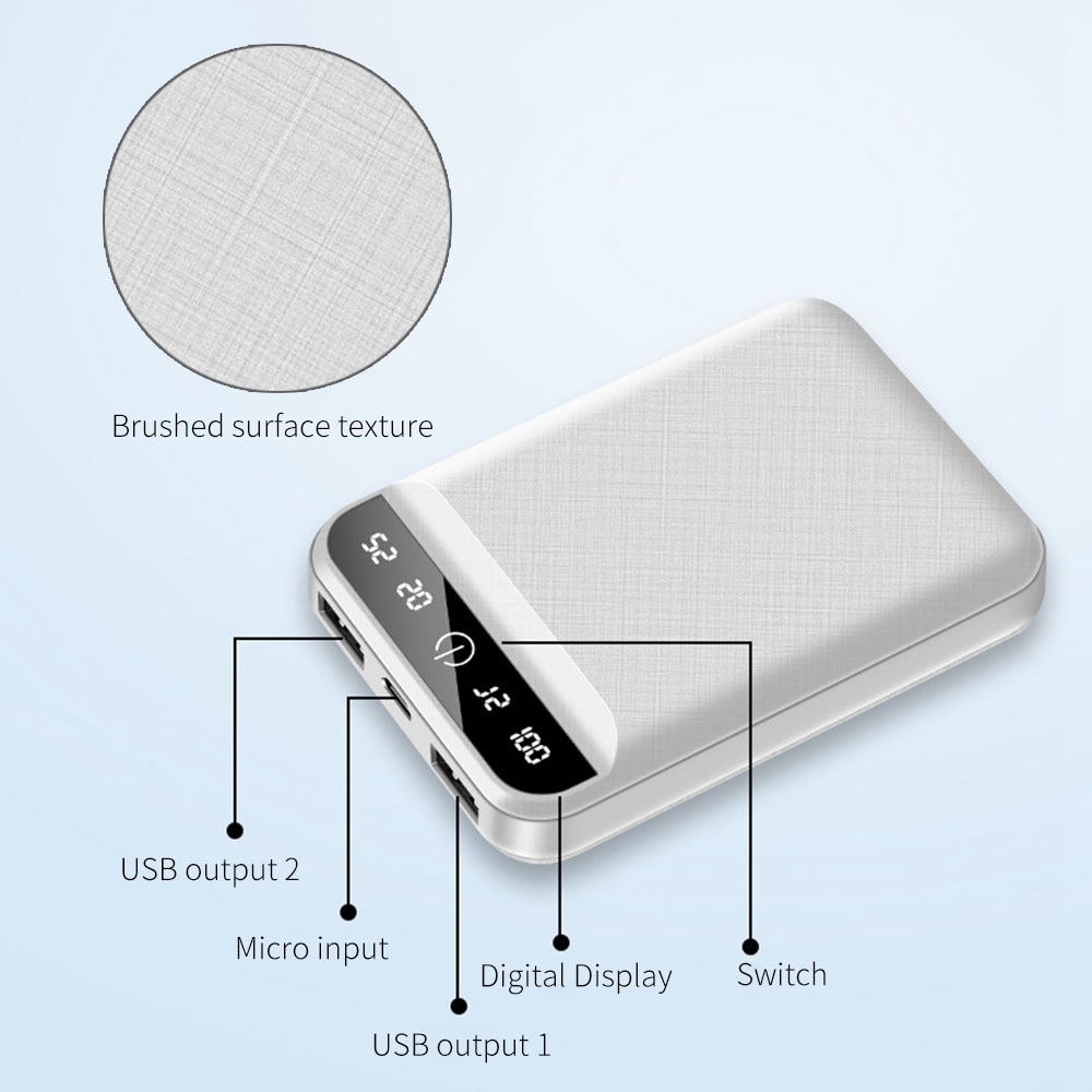 CASEIER Cute Power Bank 10000mAh Portable Charger For iPhone 11 Pro Max Mobile External Battery Powerbank 10000 mAh Poverbank