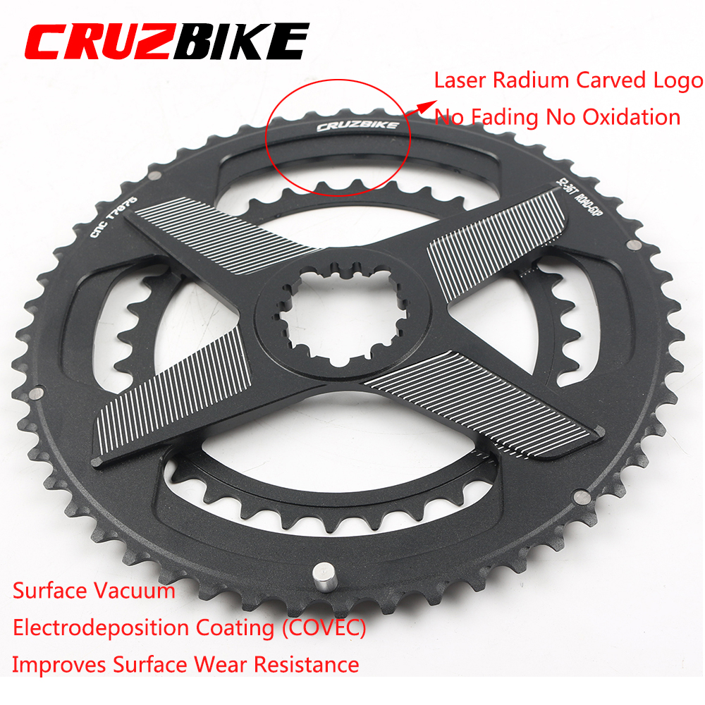 Cruzbike Racefiets Kettingblad 50-34T 52-36T Ketting Wiel Dubbele Schijf Fiets Kroon Voor 8/9/10/11/12 Snelheid Crankstel