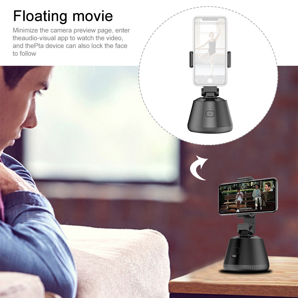 Kamerzysta inteligentny uchwyt robić telefonu automatyczny twarzy śledzenia obiektów Selfie Stick ambona przenośny stabilizator Gimbal Vlog 360 obrót