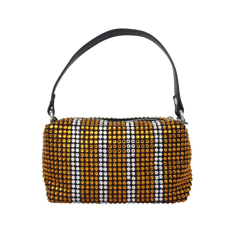 Set With Diamond Women Handbag Glitzy Eye Woman Shoulder Bag Messenger bag: Gold