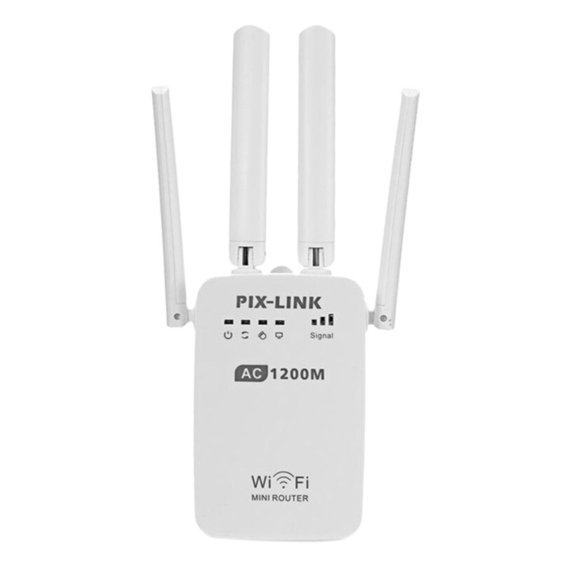 1200 mbps draadloze repeater, signaalversterking router gigabit, ondersteuning voor 2.4 ghz /5 ghz dual-band wifi, voor kantoor uk-stekker: Default Title