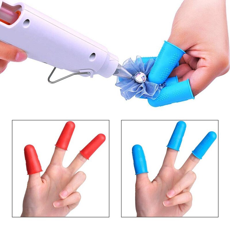 Silicone Finger Protectors,20 Pcs Finger Protector Glue Tool Finger Caps Silicone Finger Guards,Non-Stick Finger Cover for S
