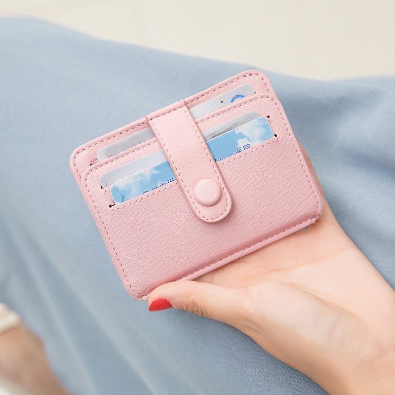 Girl ID Card Holders Wallet Business Bank Credit Card Bus Card Driving Licence Cover Holder Short Wallets Korea Style