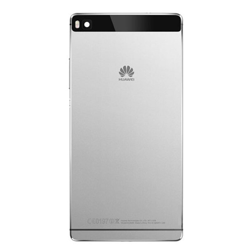 Original Back Housing Replacement for HUAWEI P8 Back Cover Battery Glass with Camera Lens adhesive Sticker: white