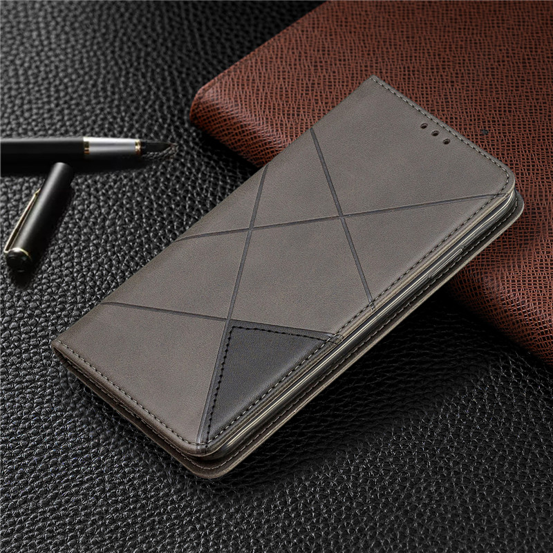 Op Voor Huawei Nova 5 T Case Magnetische Wallet Leather Flip Telefoon Cover Voor Huawei Nova 5 T 5 T nova5t Stand Gevallen Met Kaarthouder: GRAY