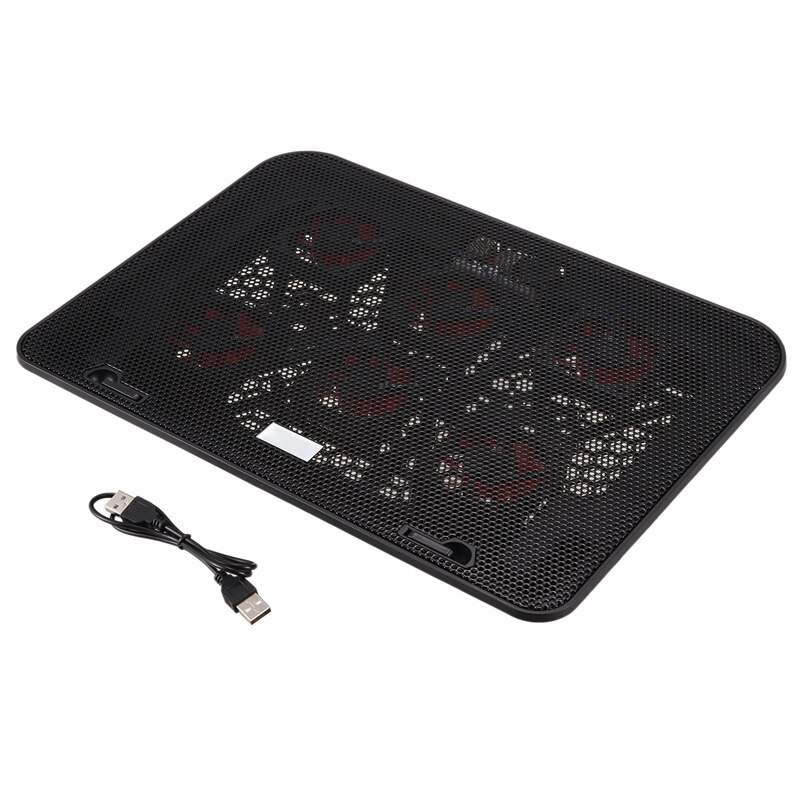 Laptop Cooler 2 USB Ports and Six Cooling Fan LED Laptop Cooling Pad Notebook Stand for 12-17 Inch Laptop
