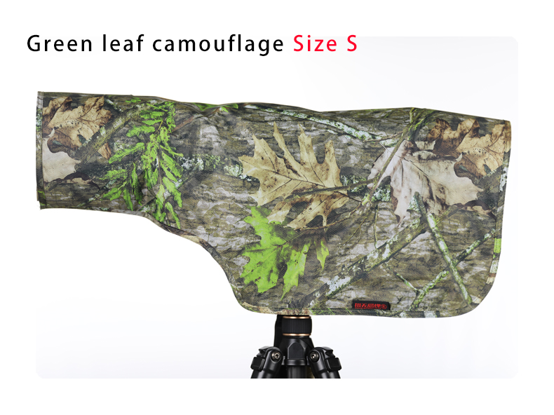 CHASING BIRDS Lens long focal lens rain coat camouflage and waterproof rain cover for camera and lenses Sunscreen and UV protect: light green