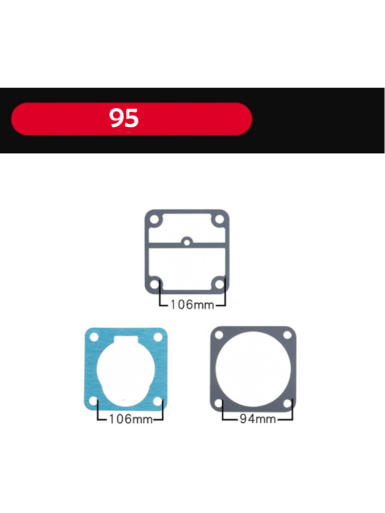 1 set/3pcs Paper Pad Clip Steel Sheet Air Compressor Cylinder Head Base Valve Plate Sealing Gasket Washers: Pink