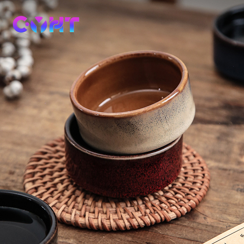 Ceramic Plate Small Round Seasoning Dipping Dish Tomato Sauce Soy Vinegar Plates Pickled Vegetable Salad Snack Bowl Sauce Dishes