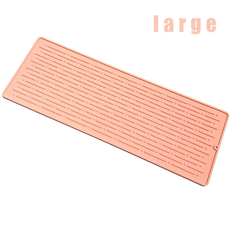 Esteira De Secagem De Prato De Silicone, Esteiras De Louça Resistentes Ao Calor, Tapete De Pia Para Cozinha, Acessórios De Mesa, Novo: Rosa