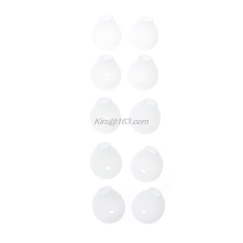 Almohadillas suaves de silicona para auriculares, almohadillas para los oídos para Sony WI-SP500, Samsung S7, S6 Edge 9200, nivel u, 10 unids/lote: Blanco