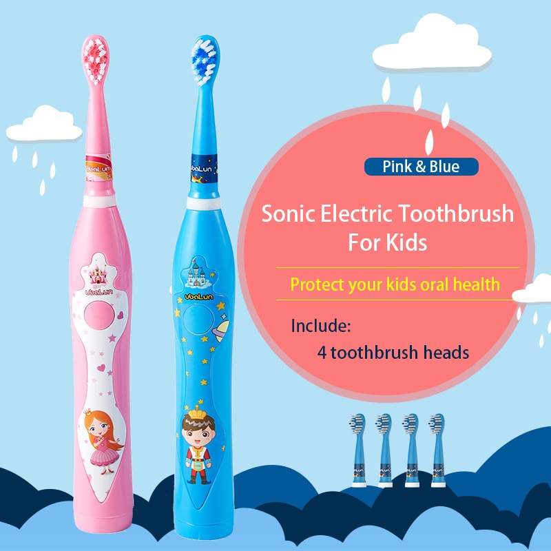 Elektrische Tandenborstel Voor Kinderen Oplaadbare Tandenborstel Sonic Usb Draagbare Oplader Opladen 4 Heads Tandenborstel Elektrische
