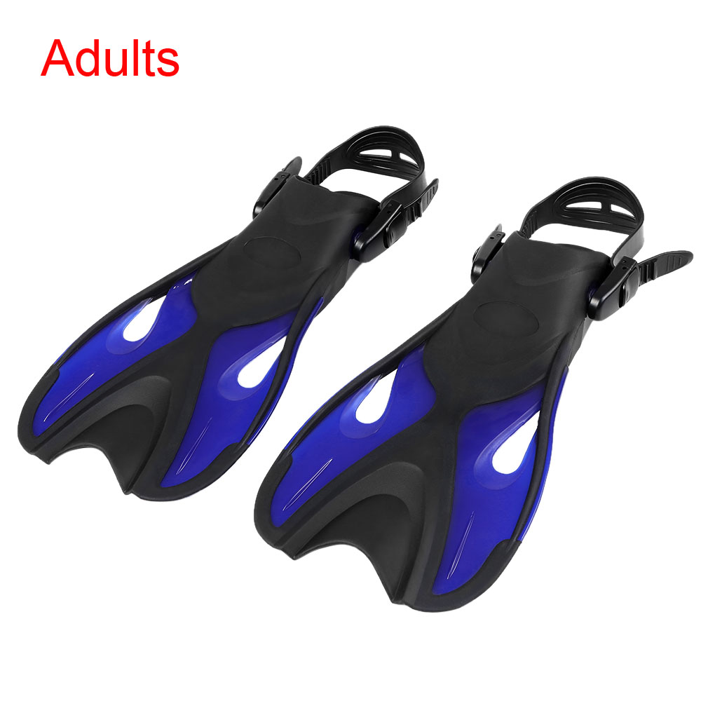 Volwassenen/Kinderen Anti-slip Zwemmen Vinnen Duiken Vinnen Open Hak Zwemmen Vinnen Flippers Verstelbare Riem Snorkelen Scuba apparatuur: adults blue / L/xl