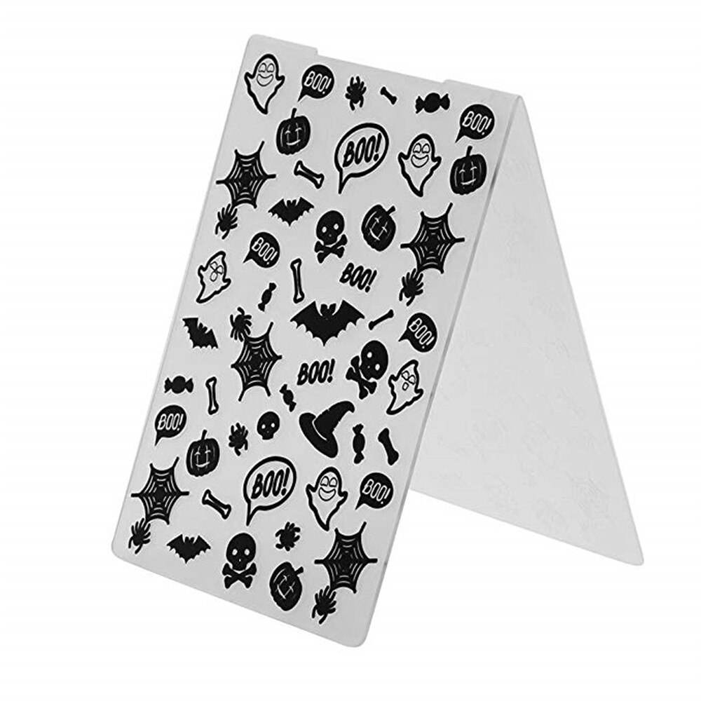 Halloween Christmas Embossing Folders Plastic Embossing Folder DIY Craft Template Paper Cards Making Tool Embossing Folders: 56035