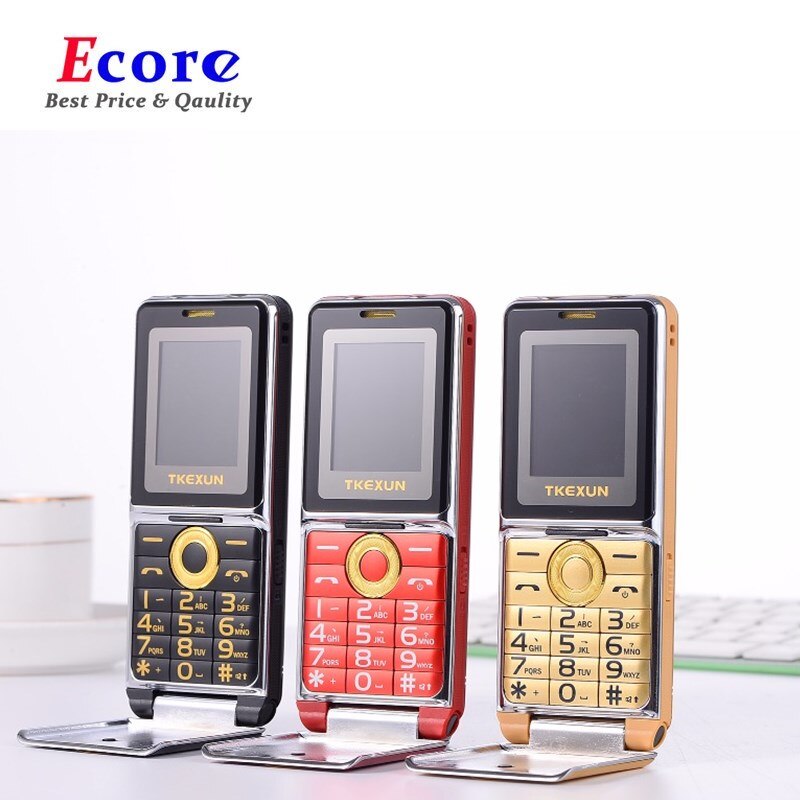 Flip Functie Mobiele telefoons TKEXUN G6000 Dual SIM Quad Band GSM Zaklamp SOS Quick Dial Grote Russische Toetsenbord Mobiele Telefoon celular