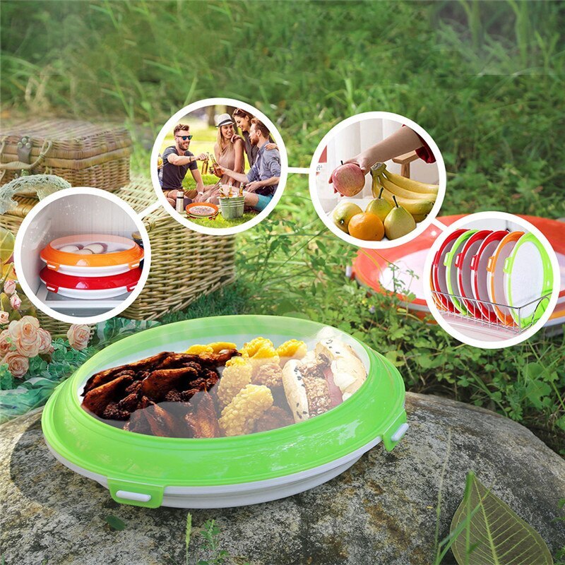 Double-sided Buckle Food Preservation Storage Tray Stackable Kitchen Preservation Container Refrigerator Preservation Tray