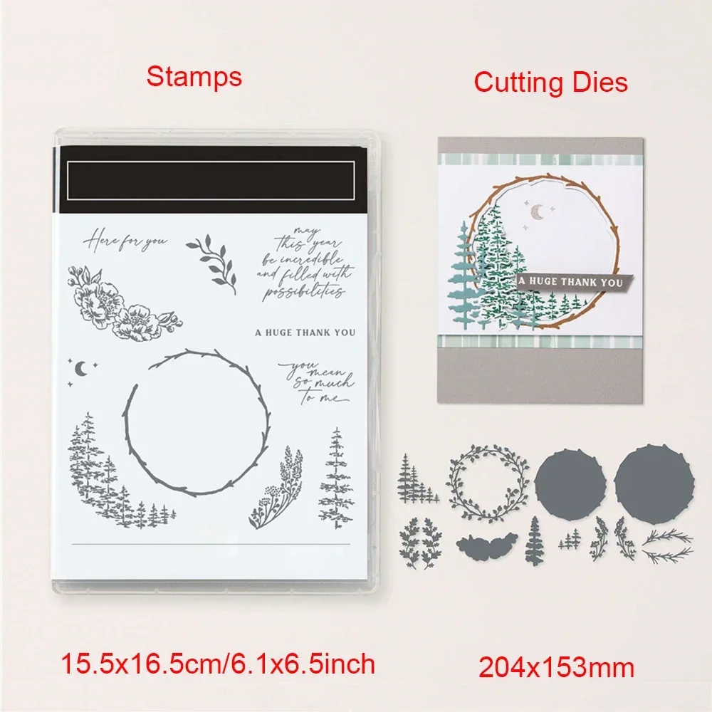 Smuk blomsterkrans med tekst, stempel og skæremaljer med mit hjerte, tedderbjørn, stempelsæt til gør-det-selv scrapbooking, kort, kreative ma: Lysegrøn