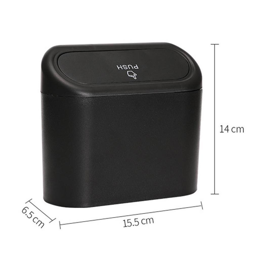 Bil søppelkasse søppel støv koffert boks bil bil lagring sak søppel støv sak boks søppelbøtte svart 15.5*14*6.5cm
