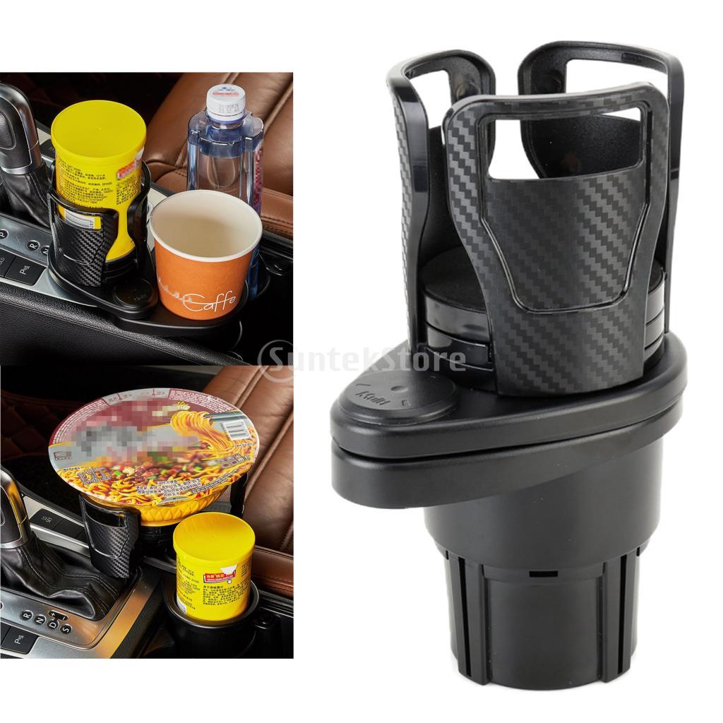 Multifunctional Car Cup Holder, 2 in 1 Drink Holder Drinks Bottle Water Cups Extendable Cup Holder