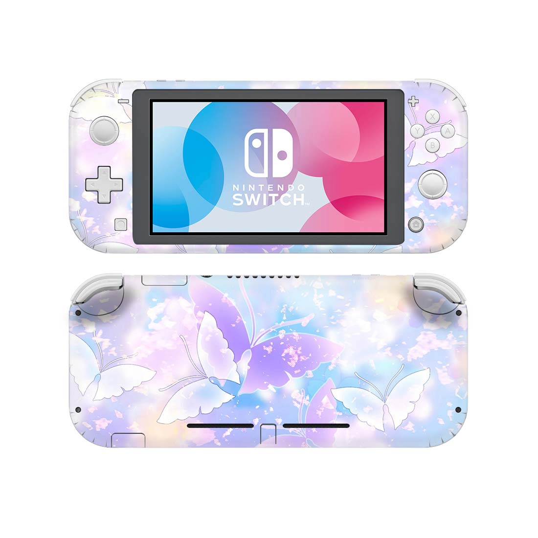 Bonito cielo nube Nintendo interruptor pegatina para Nintendo interruptor Lite Protector piel cubierta de hojas verdes flores de ciruela pegatinas: 012