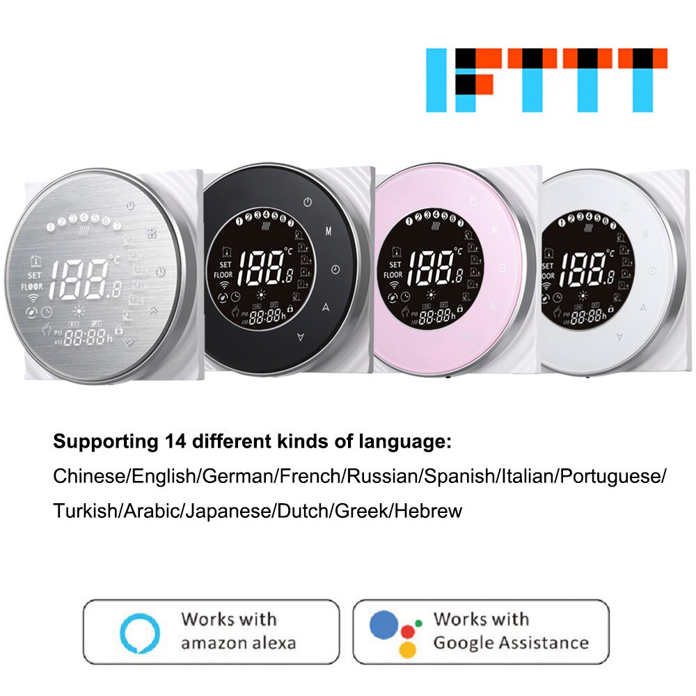 Water Heating Energy Saving Smart Thermostat with Touchscreen LCD Display Weekly Programmable Room Temperature Controller