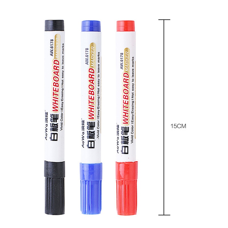 10Pcs Uitwisbare Whiteboard Marker Pen Kantoor Droge Wissen Markers Blauw Zwart Rood White Board Markers Office School Supplies Pennen