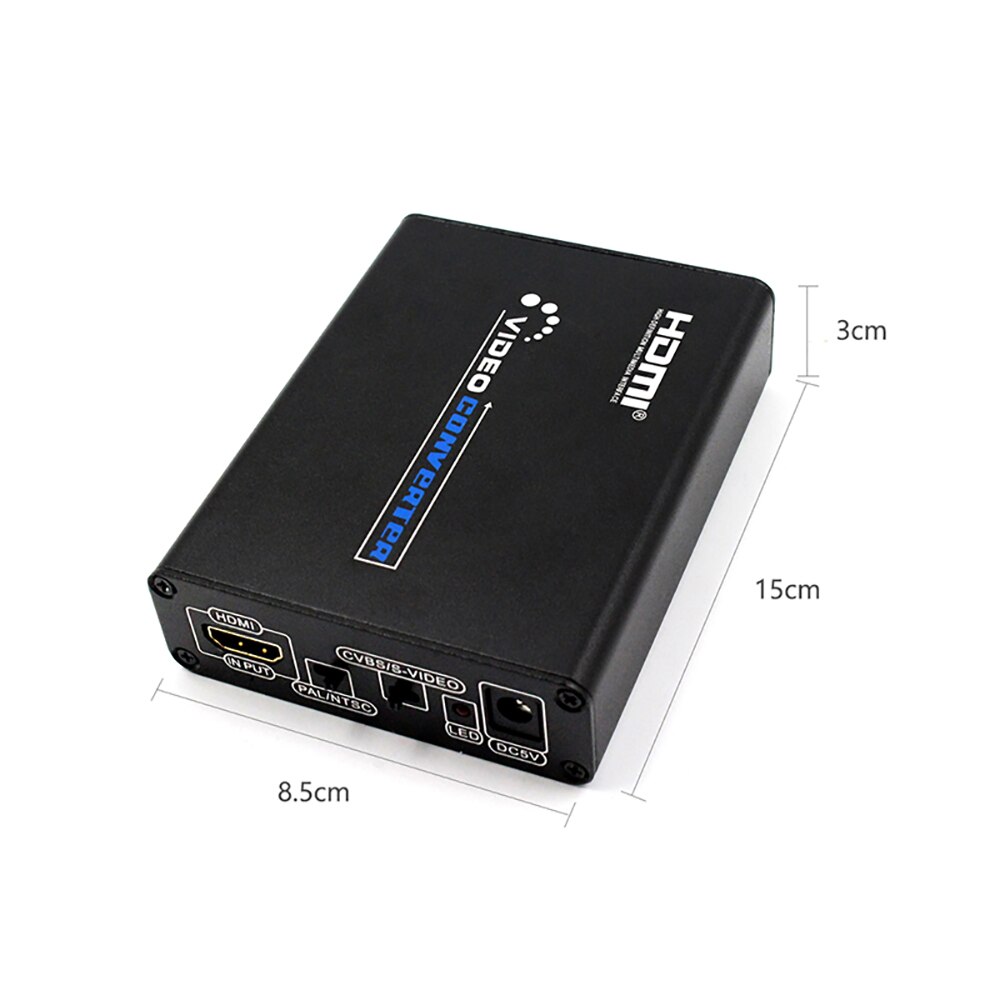HDMI a AV Svideo CVBS L/R convertidor de vídeo adaptador conmutador compatible con 1080p 3RCA PAL/NTSC para TV decodificador de DVD Blue-Ray