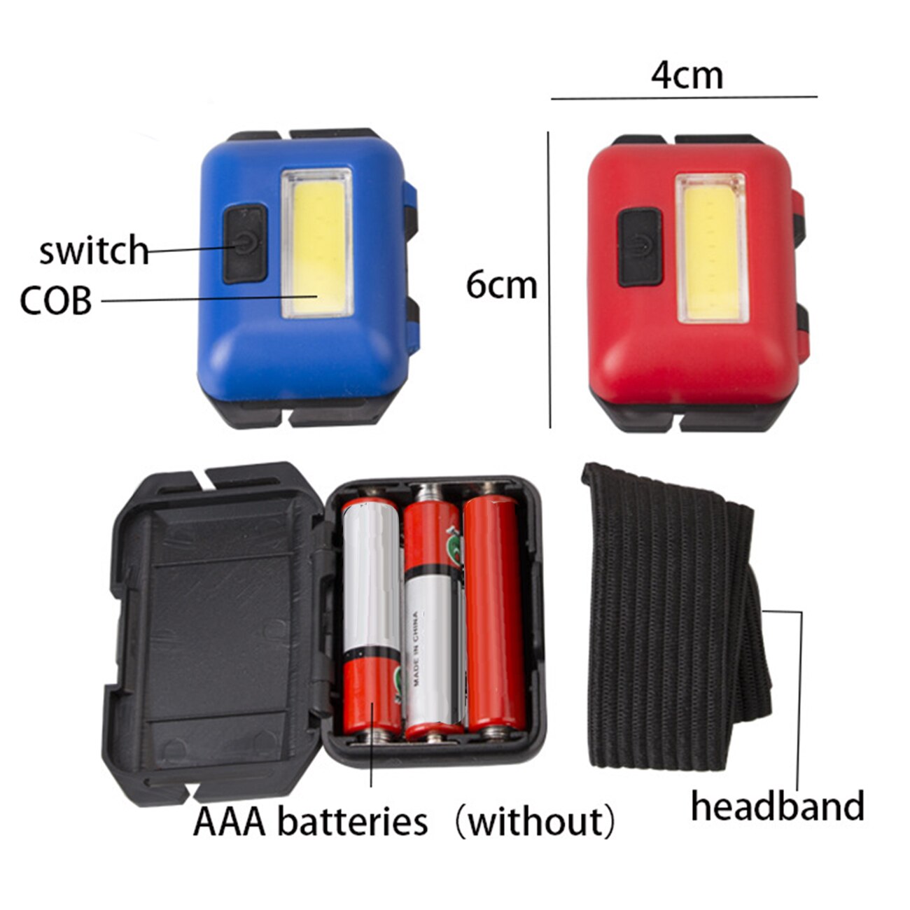 1Pc Mini Led Koplamp Zaklamp Cob Hoge Heldere Koplamp 3 Modes Verstelbare Waterdicht Lichtgewicht Outdoor Light Night Fietsen