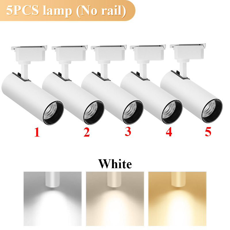 Set Spot Led Track Light Rail 220v Led Ceiling Adjustable Spotlights 30W Fixture Bedroom Kitchen Store Living Room Decor Light: Dark Red / Beige