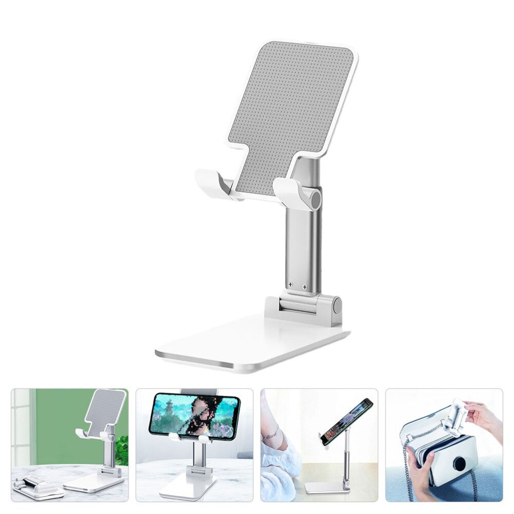 Adjustable Phone Tablet Holder Universal Phone Holder Durable Tablet Holder: White